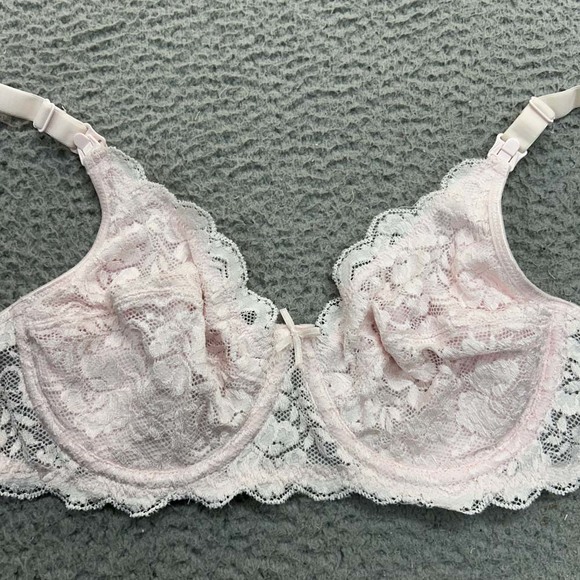 Liz Lange  Bra 36B Nursing Bra  Sexy Lace Pink - Picture 1 of 8